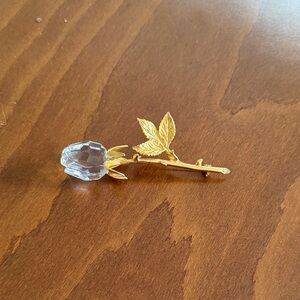 Swarovski Crystal Memories Rose Brooch